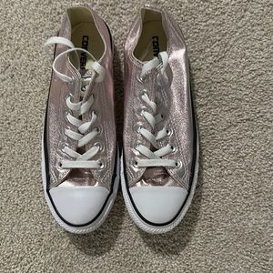 Rose gold converse. Size 9
